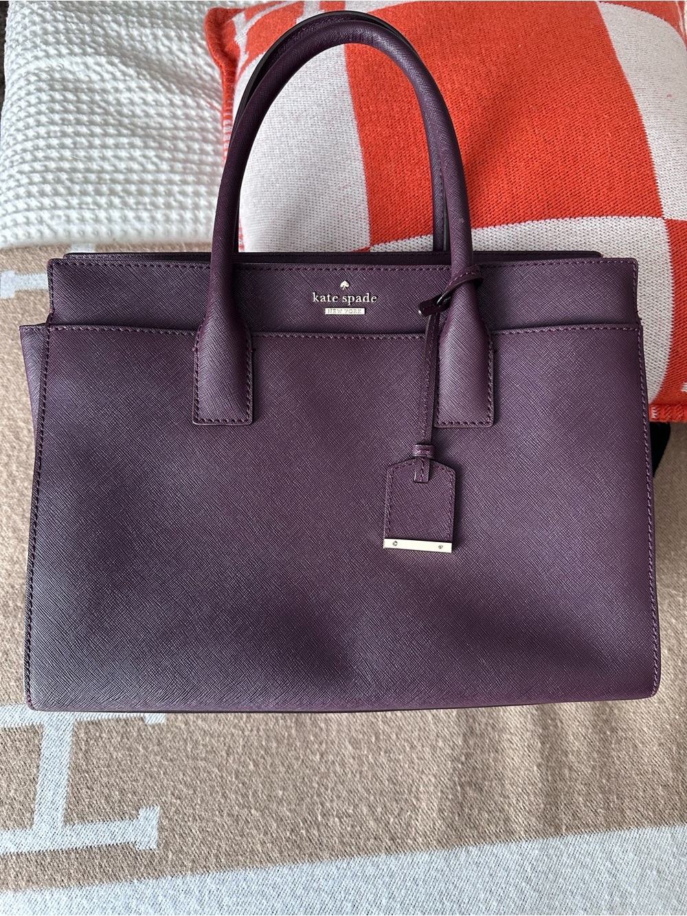 Kate Spade Cameron Street Candace Satchel | Deep Plum Saffiano Leather